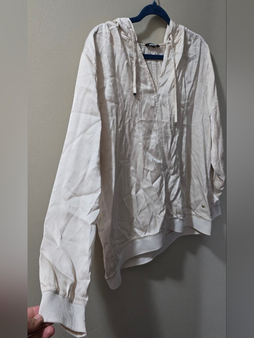 Light Cream Women's Hooded Pullover Jacket